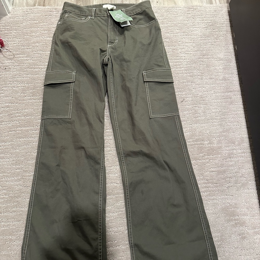 green cargos from h&m never worn with tags